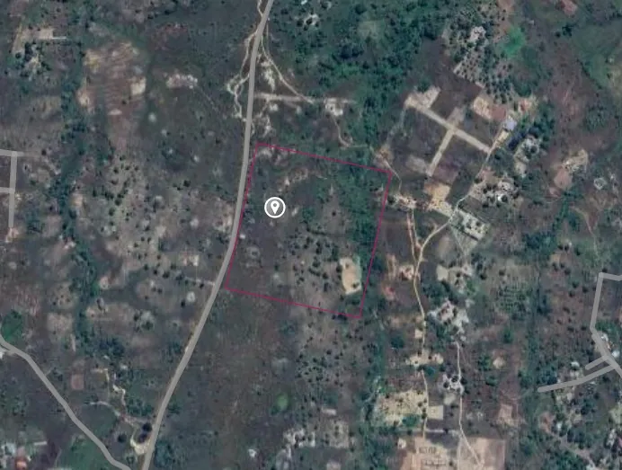 Aerial view of 0.181 acre land plot in Kigamboni, DaresSalaam, Tanzania